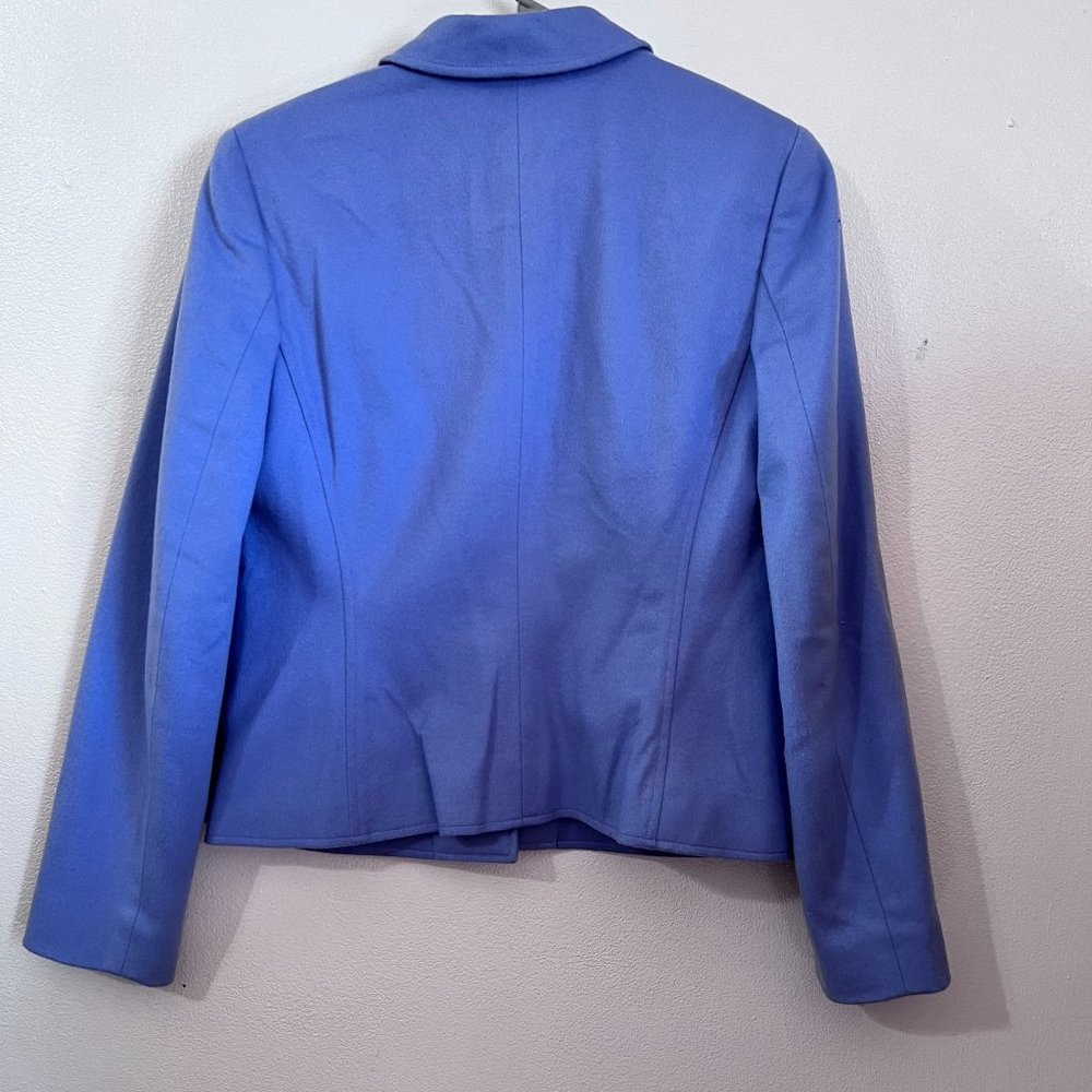 Ann Taylor Loft virgin wool,blazer periwinkle women's sz 4, light blue - Picture 3 of 16